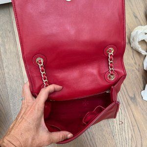 Red Tory Burch Shoulder Bag/Crossbody (can be worn as both)